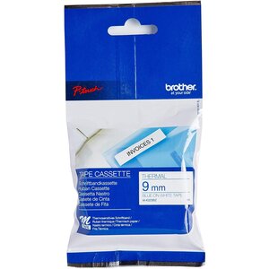 K7 ruban m-k223bz 9mm x 8m bleu sur blanc brother