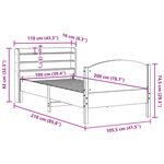 vidaXL Cadre de lit sans matelas 100x200 cm bois massif de pin