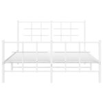 vidaXL Cadre de lit métal avec tête de lit/pied de lit blanc 140x200cm
