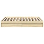 vidaXL Cadre de lit et tiroirs chêne sonoma 120x190 cm bois ingénierie