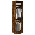 vidaXL Garde-robe chêne fumé 50x50x200 cm bois d'ingénierie