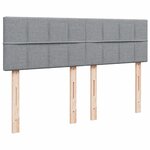 vidaXL Sommier à lattes de lit avec matelas Gris clair 140x190cm Tissu