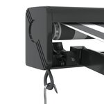 vidaXL Auvent rétractable anthracite et blanc 4x3 m tissu et aluminium