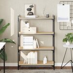 vidaXL Bibliothèque à 4 niveaux chêne sonoma 80x30x120 cm