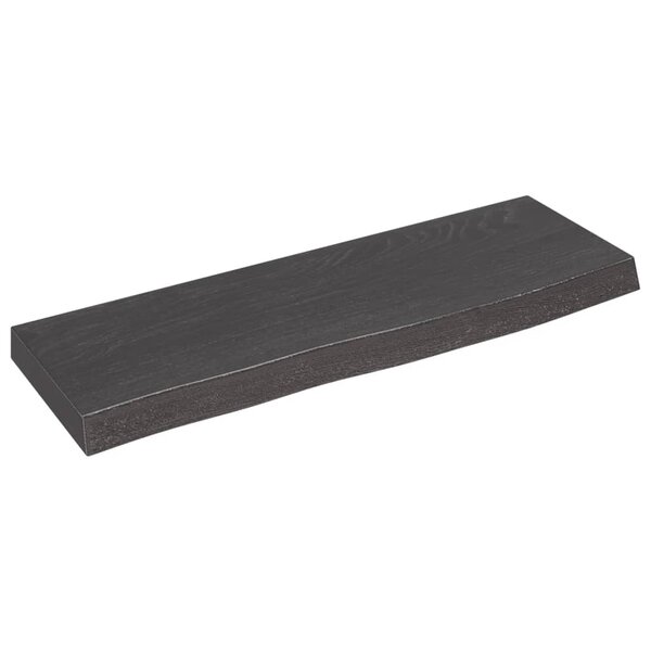 vidaXL Étagère murale marron foncé 60x20x4 cm bois chêne massif traité