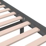 vidaXL Cadre de lit Gris Bois massif 200x200 cm