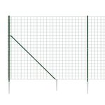 vidaXL Clôture en treillis métallique et piquet d'ancrage vert 1 4x25m
