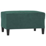 vidaXL Ensemble de canapés 3 Pièces avec coussins Vert foncé Velours