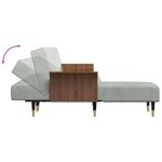 vidaXL Canapé-lit en forme de L gris clair 279x140x70 cm velours