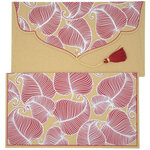 PAPERTREE NATURE Lot de 5 Enveloppes cadeau 19x10cm - Kraft/Bordeaux