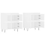 vidaXL Buffets 2 Pièces blanc bois d'ingénierie