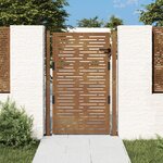 vidaXL Portail de jardin 105x155 cm acier corten conception de carré
