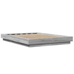 vidaXL Cadre de lit sonoma gris 135x190 cm bois d'ingénierie