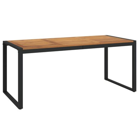 vidaXL Table de jardin et pieds en forme de U 180x90x75 cm bois acacia