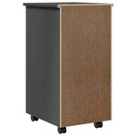 vidaXL Armoire roulante avec tiroirs MOSS gris bois de pin solide