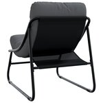 vidaXL Chaises Relaxantes de Jardin 2 Pièces avec Coussin Noir 60x80x71 cm Acier