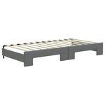 vidaXL Lit de jour avec lit gigogne gris foncé 100x200 cm tissu
