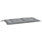 vidaXL Coussin de banc de jardin gris 100x50x7 cm tissu oxford