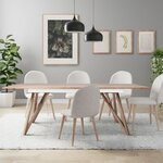 Table à manger extensible - placage frene - style scandinave - Sawyer 180 / 220 x 90 x 75