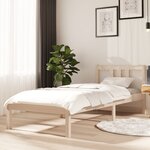 vidaXL Cadre de lit bois massif 75x190 cm petit simple