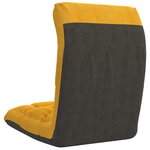 vidaXL Chaise pliable de sol Jaune moutarde Tissu