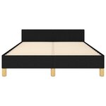 vidaXL Cadre de lit avec tête de lit Noir 120x200 cm Tissu