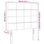 vidaXL Têtes de lit 2 Pièces Noir 90x5x78/88 cm Velours