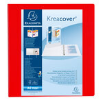 Classeur personnalisable Kreacover A4 Maxi 4 Ax Diam 60mm Dos 86 mm Rouge EXACOMPTA