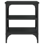 vidaXL Tables d'appoint 2 Pièces Noir 40x42x50 cm Bois d’ingénierie