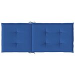 vidaXL Coussins de chaise de jardin à dossier haut lot de 4 bleu royal