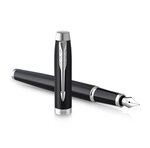 PARKER IM ESSENTIEL Stylo plume  Noir Mat  Plume moyenne  encre bleue  Coffret cadeau