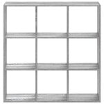 vidaXL Bibliothèque sonoma gris 102x32x102 cm bois d'ingénierie