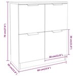 vidaXL Buffet Blanc 60x30x70 cm Bois d'ingénierie