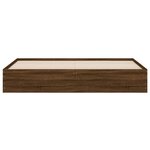 vidaXL Cadre de lit et tiroirs chêne marron 160x200 cm bois ingénierie
