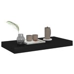vidaXL Étagères murales flottantes 4 Pièces noir 50x23x3 8 cm MDF