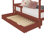 Tiroir de lit 90 x 190 avec sommier BUDDY - rouge brique