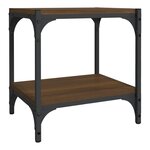 vidaXL Meuble TV Chêne marron 40x33x41 cm Bois d'ingénierie et acier