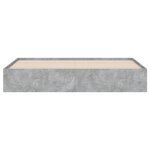 vidaXL Cadre de lit avec tiroirs sans matelas gris béton 160x200 cm