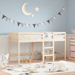 vidaXL Lit mezzanine enfants échelle 90x200 cm bois pin massif