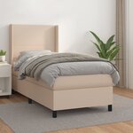 vidaXL Sommier à lattes de lit avec matelas Cappuccino 90x200 cm