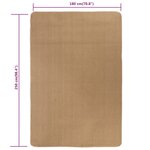 vidaXL Tapis en jute avec endos en latex 180x250 cm