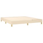 vidaXL Sommier à lattes de lit avec matelas Crème 180x200 cm Tissu
