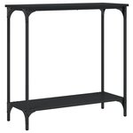 vidaXL Table console noir 75x30 5x75 cm bois d'ingénierie