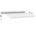 vidaXL Auvent rétractable anthracite et blanc 3 5x2 5m tissu/aluminium