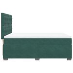 vidaXL Sommier à lattes de lit et matelas Vert foncé 160x200cm Velours
