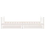 vidaXL Cadre de lit enfant tiroirs blanc 90x200 cm bois de pin massif