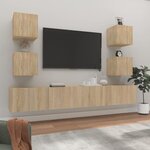 vidaXL Ensemble de meubles TV 6 Pièces Chêne sonoma Bois d'ingénierie