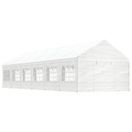 vidaXL Belvédère avec toit blanc 13 38x4 08x3 22 m polyéthylène