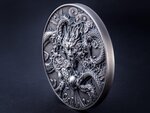 Pièce de monnaie en Argent 10 Dollars g 155.5 (5 oz) Millésime 2024 Chinese Dragon Art CHINESE DRAGON ART