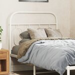 vidaXL Tête de lit métal blanc 90 cm